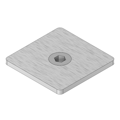 60-010-5 MODULAR SOLUTIONS ALUMINUM END CAP 45MM X 45MM W/HARDWARE